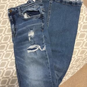 Trendy Ripped Denim Jeans